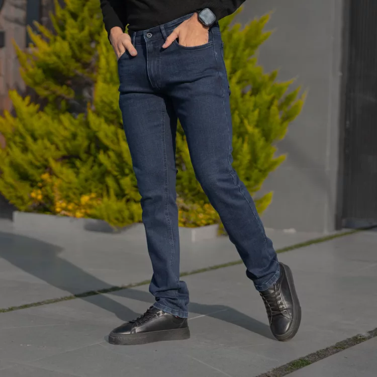 شلوار جین مردانه سرمه ای کد 28297