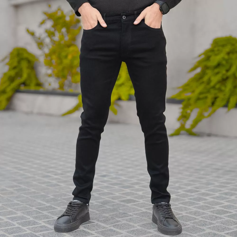 شلوار جین مردانه مشکی کد 28298