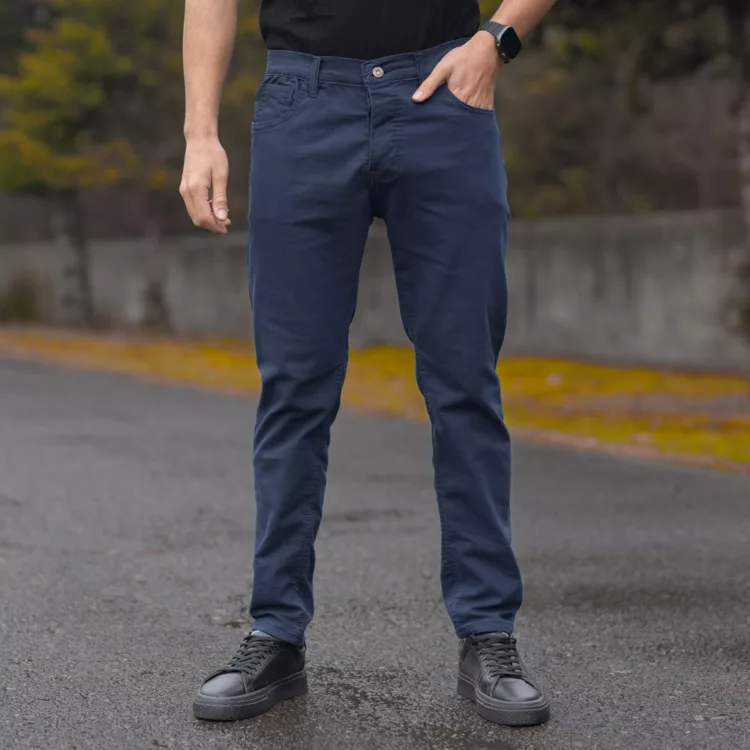 شلوار جین مردانه سرمه ای کد 28330