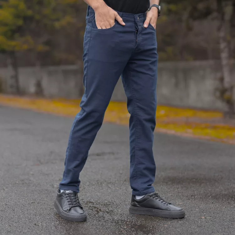 شلوار جین مردانه سرمه ای کد 28330