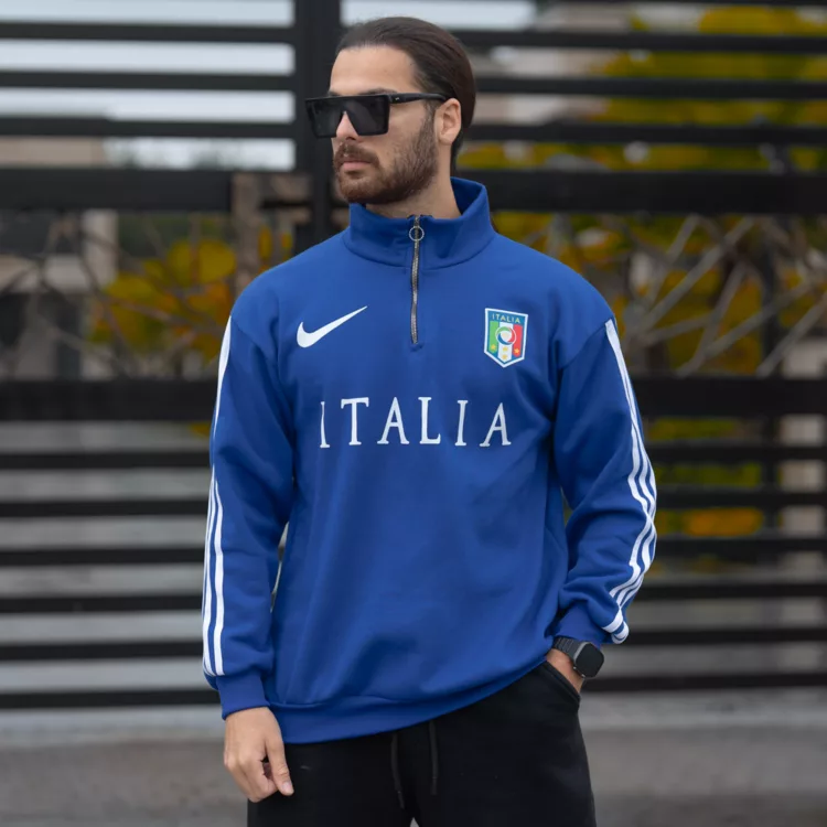 تیشرت دورس نیم زیپ مردانه ایتالیا کد 28340