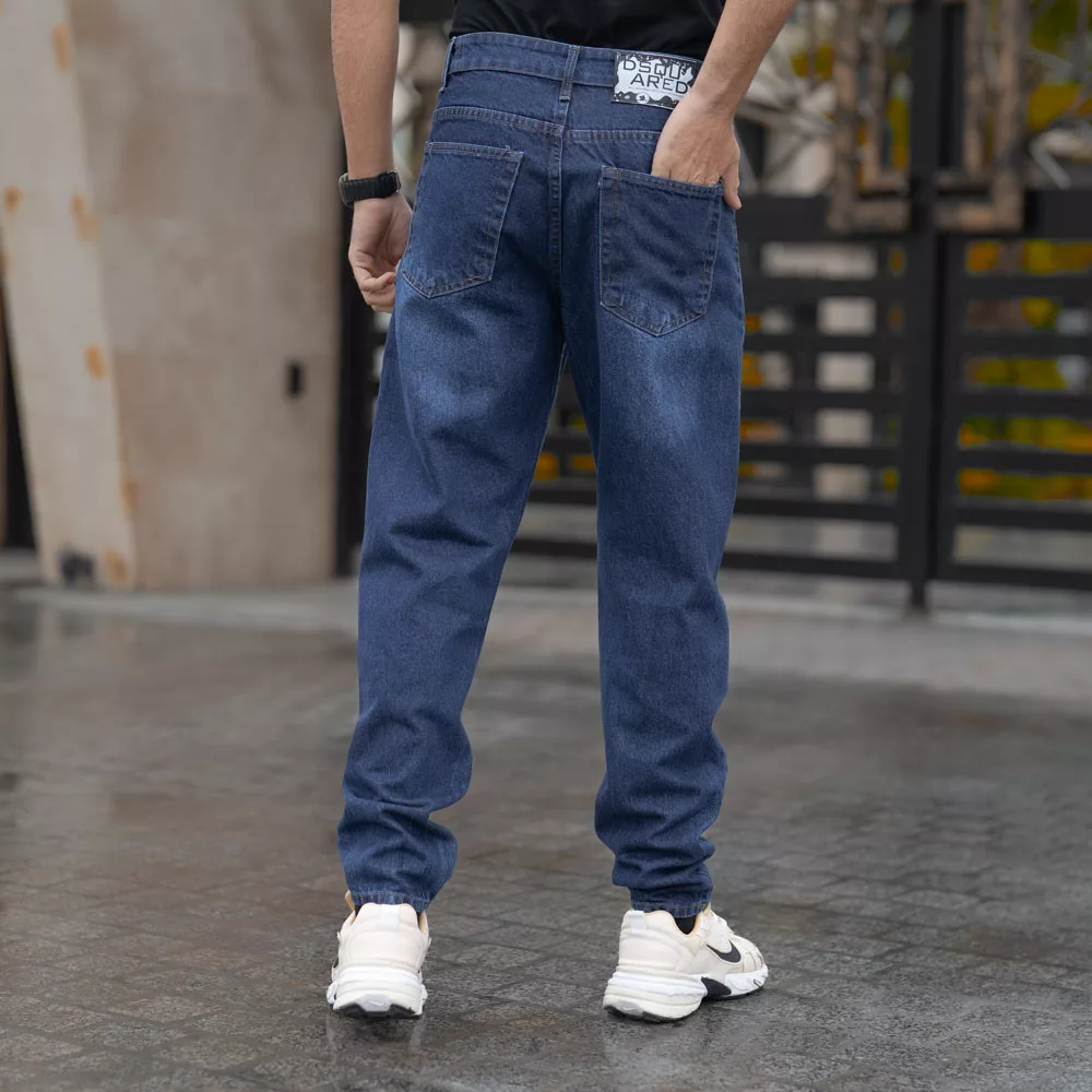 شلوار جین مردانه مام آبی تیره کد 28131