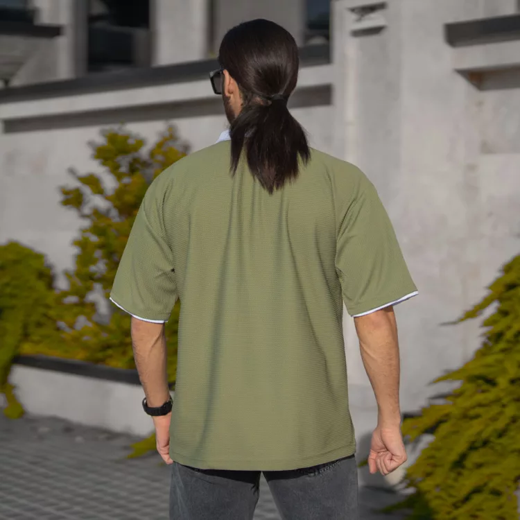 تیشرت مردانه نیم زیپ کد 28218