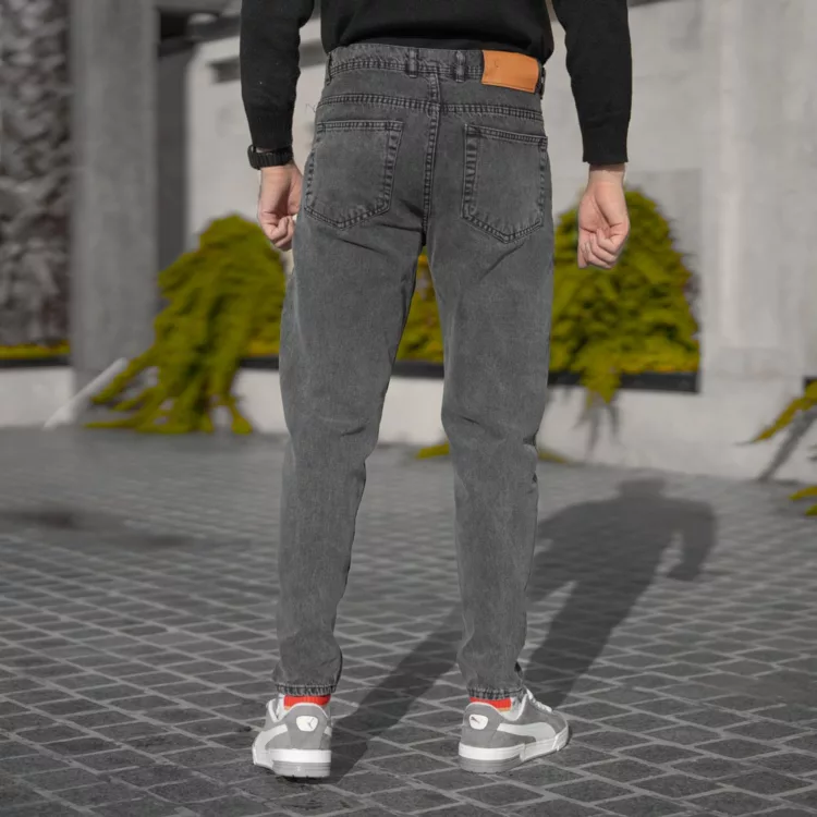 شلوار جین مردانه مام خاکستری کد 28305