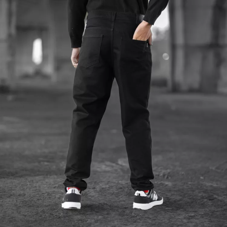 شلوار جین مردانه مام مشکی کد 28390