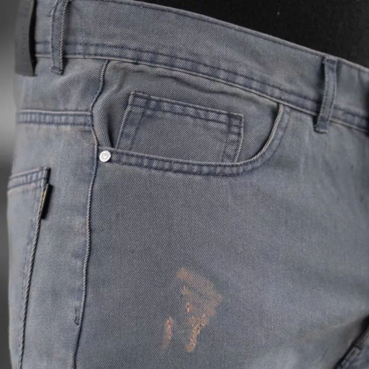 شلوار جین مردانه مام آبی کثیف کد 28392