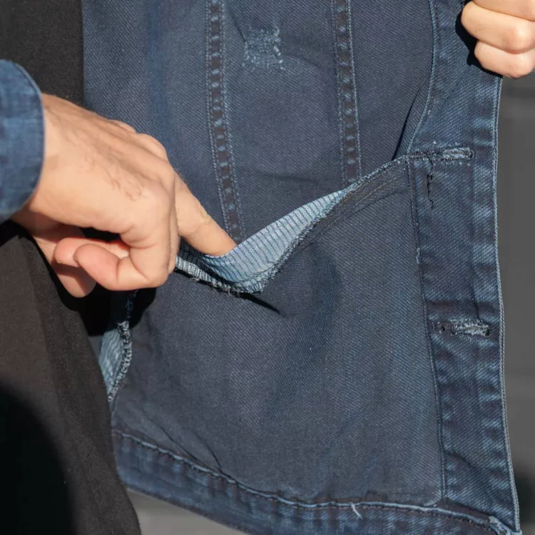 کت جین مردانه آبی کد 28403