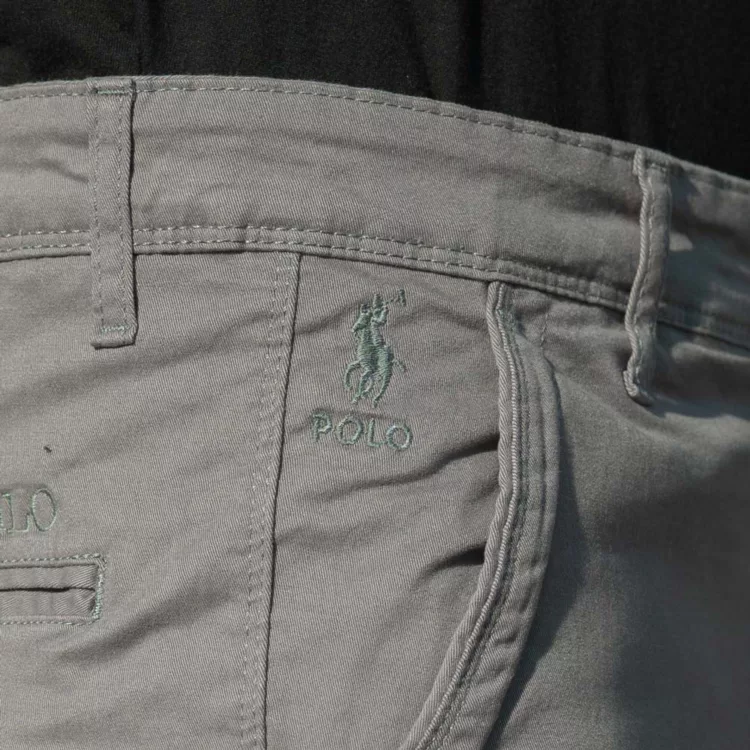 شلوار کتان مردانه پولو طوسی کد 28400