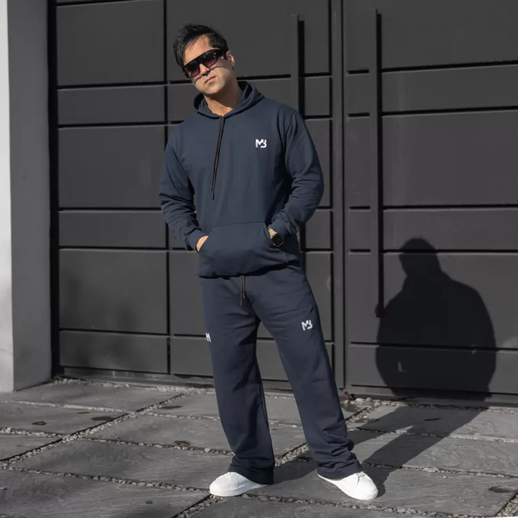 ست هودی و شلوار دورس نخ پنبه مردانه MB کد 28398