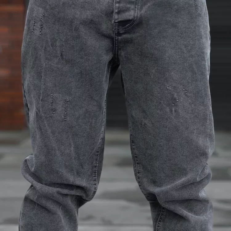 شلوار جین مردانه مام ذغالی کد 28404