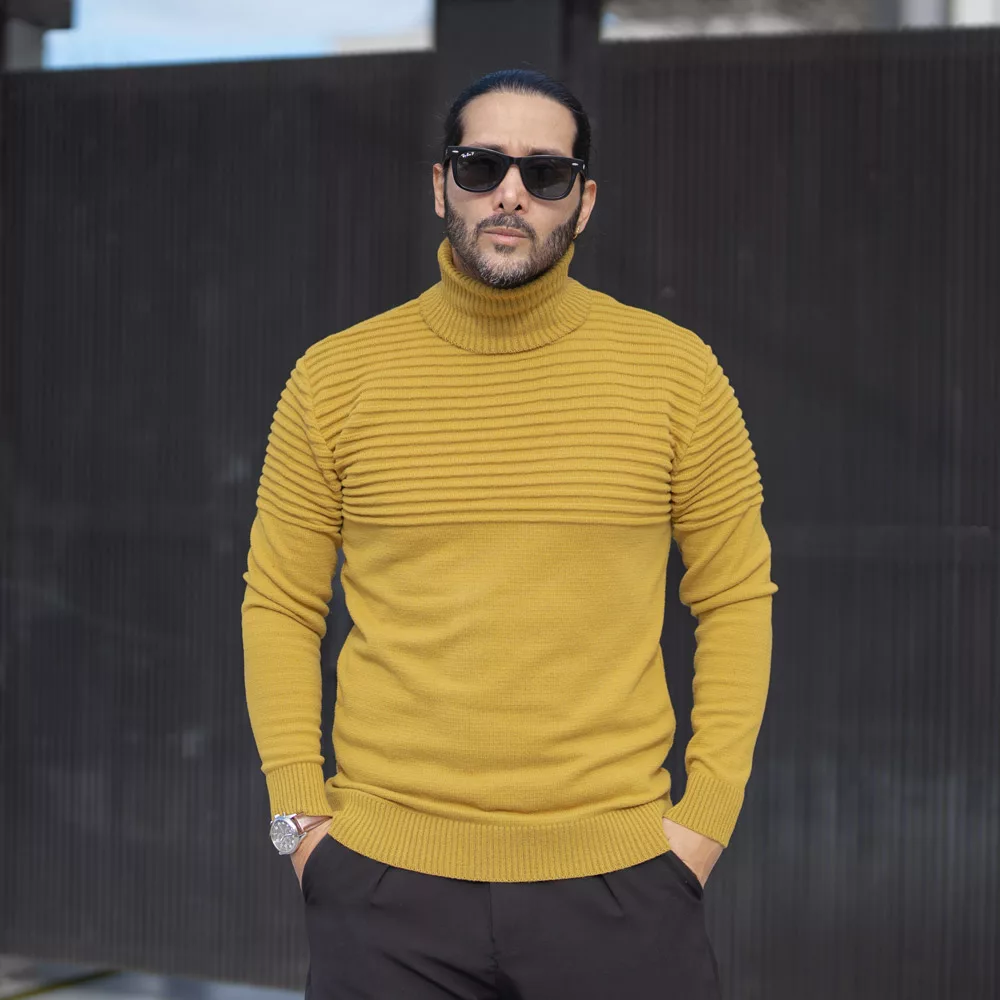 بافت مردانه یقه اسکی کد 28459