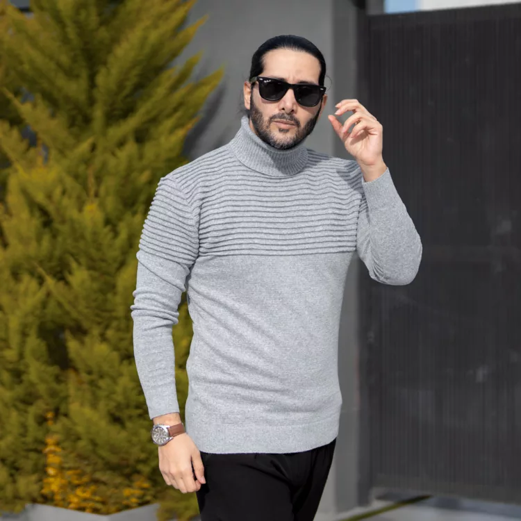 بافت مردانه یقه اسکی کد 28459