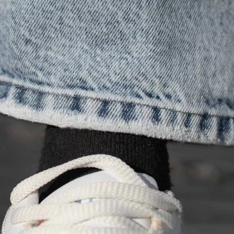 شلوار جین مردانه بگ آبی یخی کد 28467