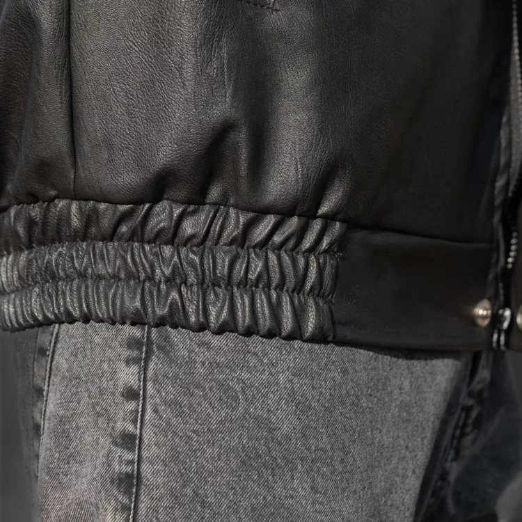 کاپشن چرم مردانه کد 28461