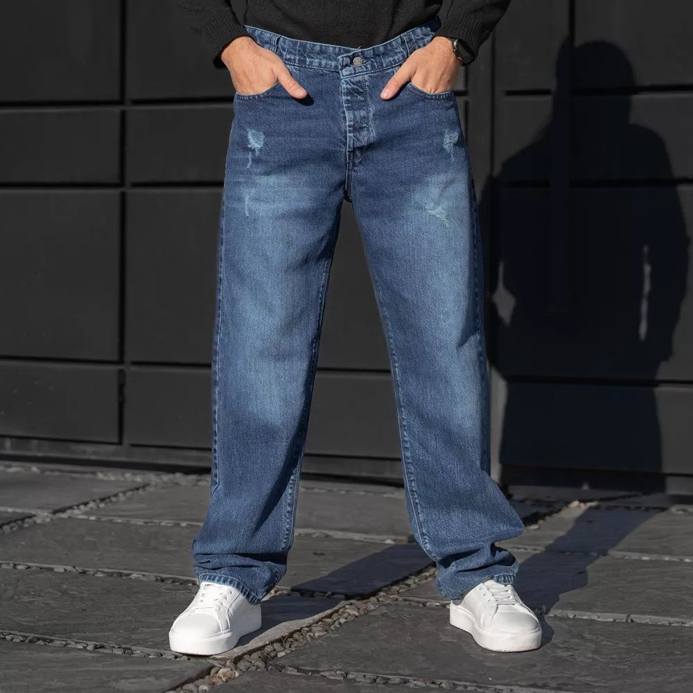 شلوار جین مردانه بگ آبی کد 28470