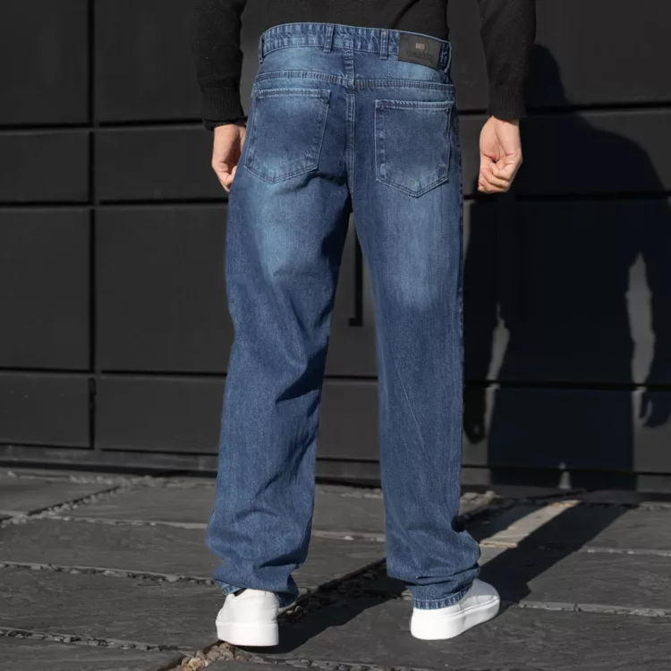 شلوار جین مردانه بگ آبی کد 28470