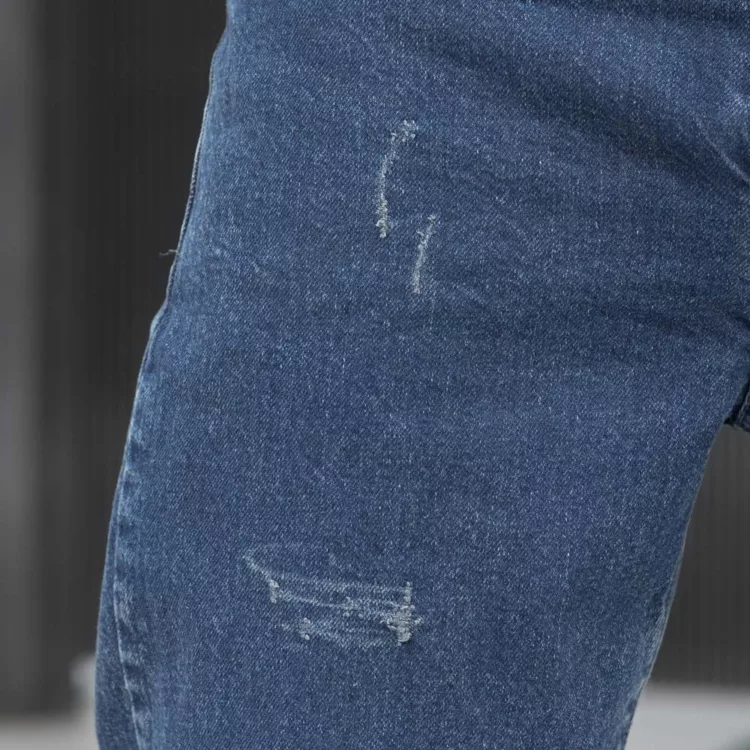 شلوار جین مردانه مام آبی تیره کد 28345