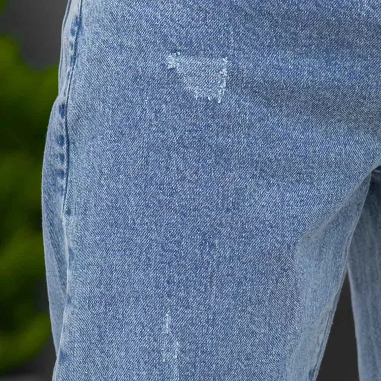 شلوار جین مردانه مام آبی کد 28472