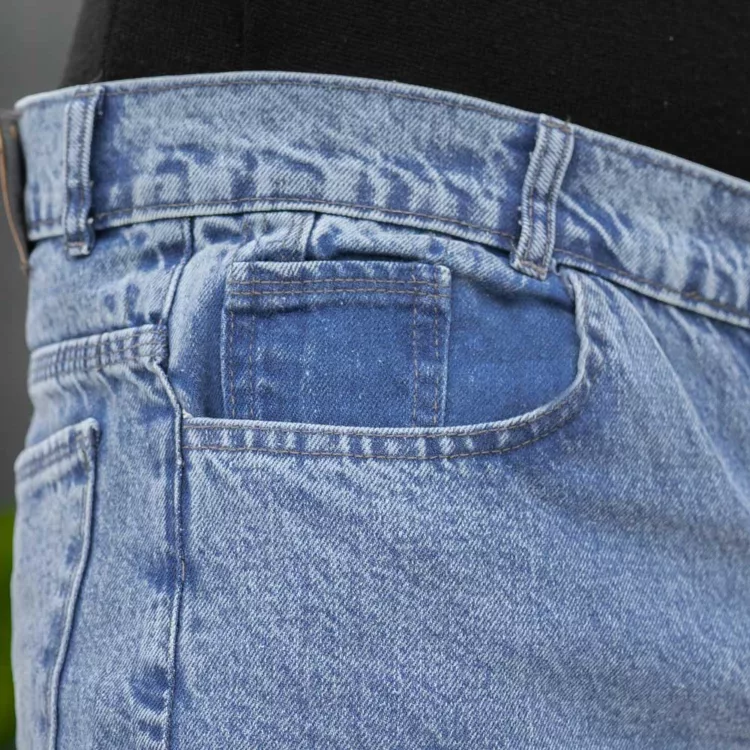 شلوار جین مردانه مام آبی کد 28472