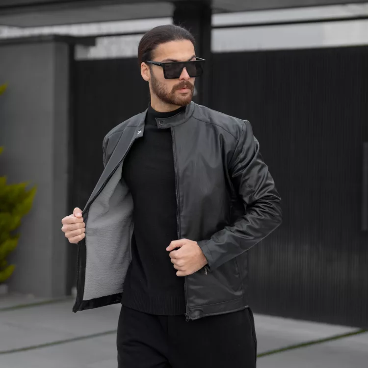 کاپشن چرم مردانه سایز بزرگ کد 28471