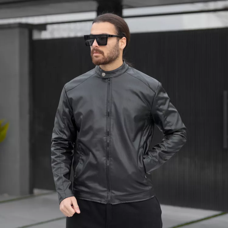 کاپشن چرم مردانه سایز بزرگ کد 28471