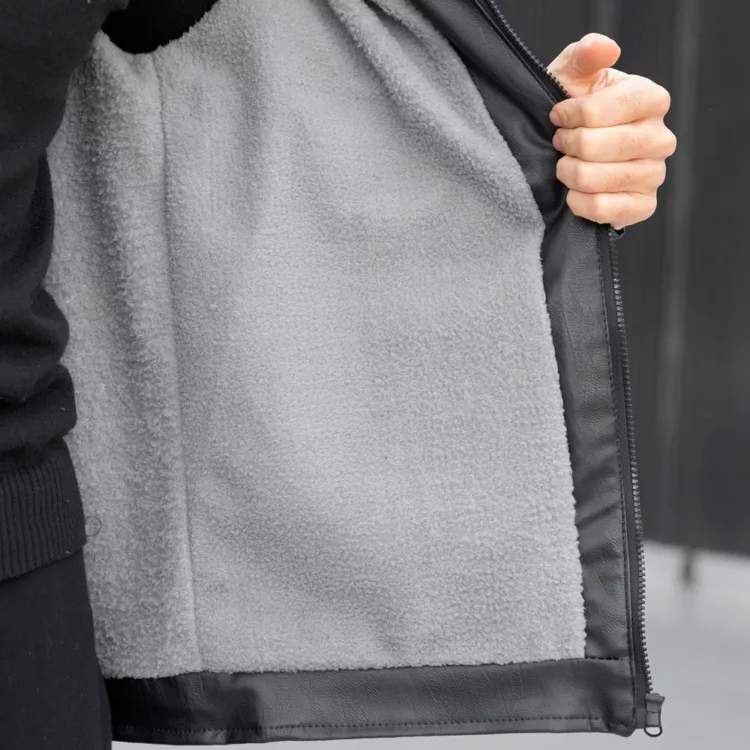 کاپشن چرم مردانه سایز بزرگ کد 28471