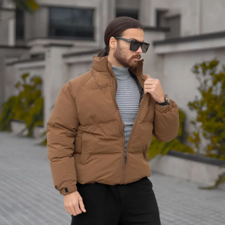 کاپشن باکسی مردانه موکا کد 28484