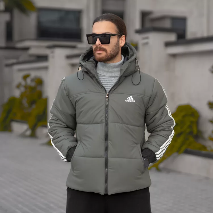 کاپشن مردانه آدیداس زیتونی کد 28499