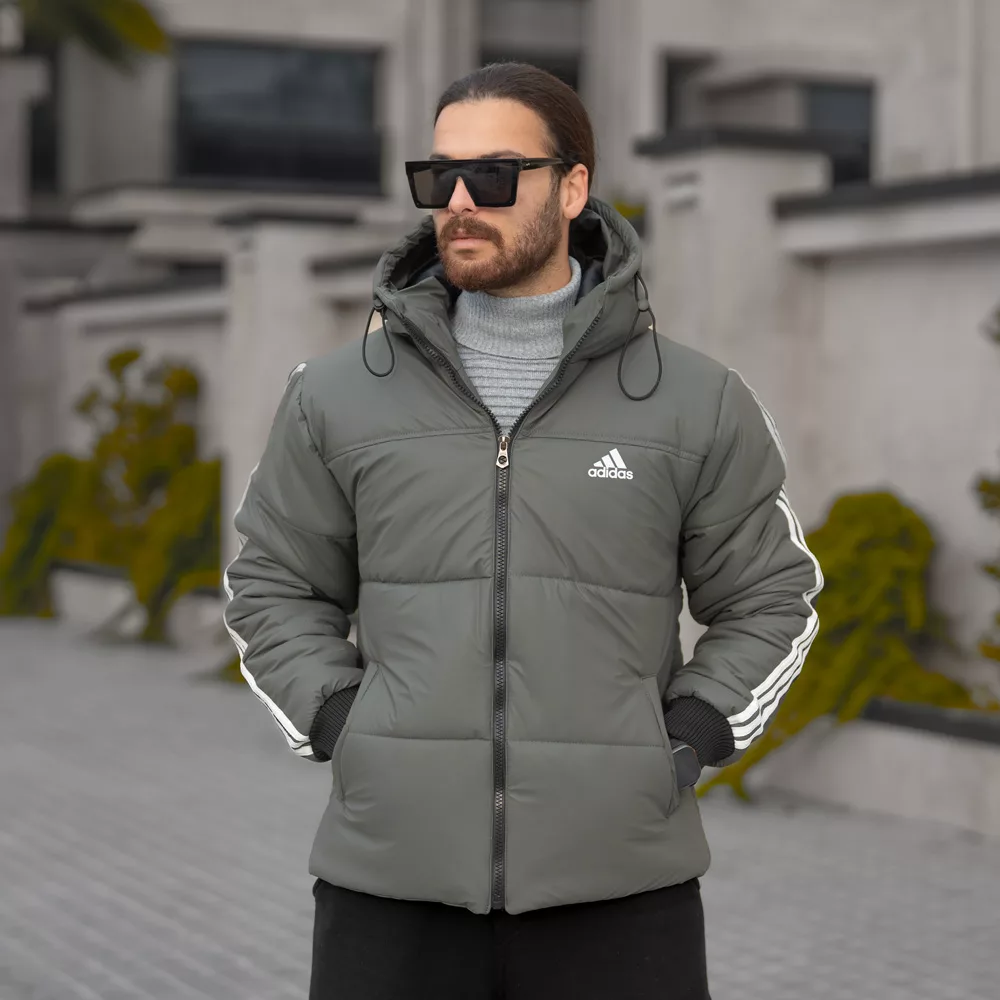 کاپشن مردانه آدیداس زیتونی کد 28499