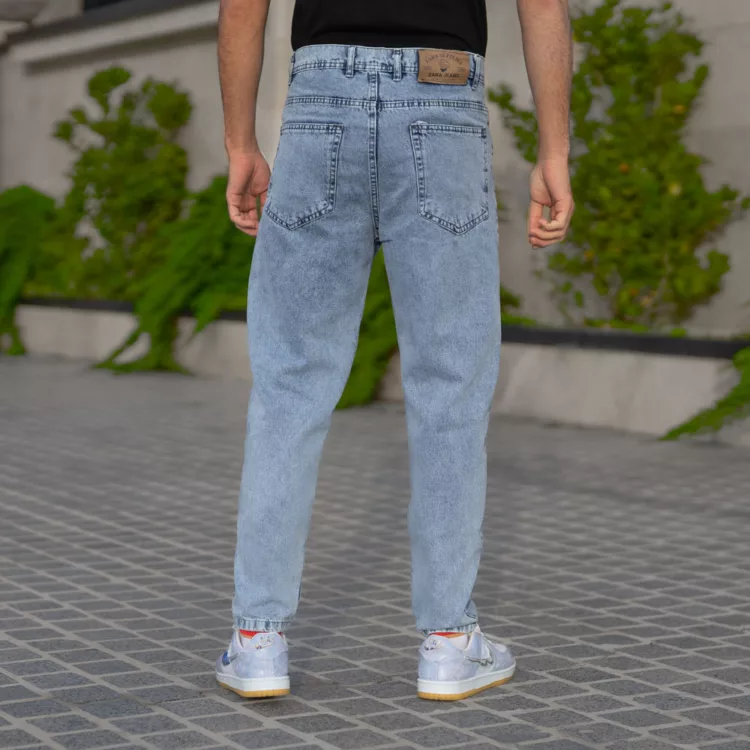 شلوار جین مردانه مام آبی روشن کد 28558