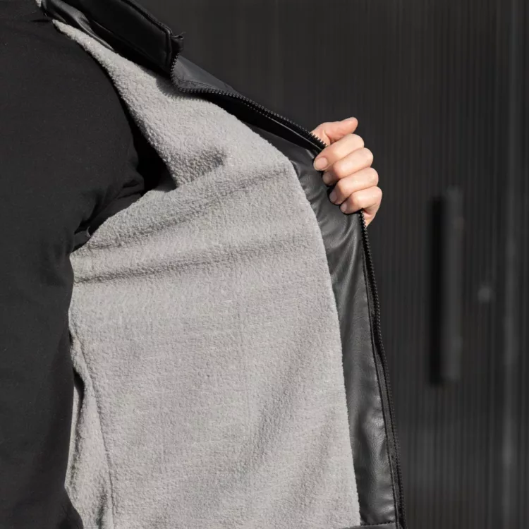 کاپشن چرم مردانه کد 28584