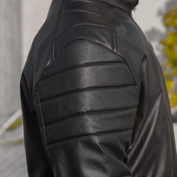 کاپشن چرم مردانه قواره بزرگ کد 28591