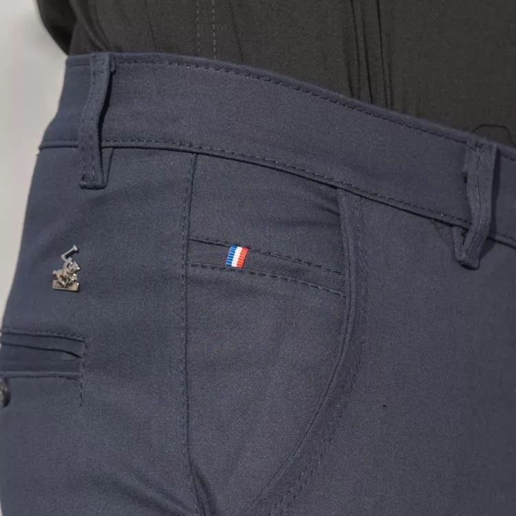 شلوار کتان مردانه پولو سرمه ای کد 28595