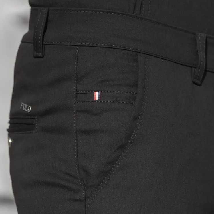 شلوار کتان مردانه پولو مشکی کد 28596