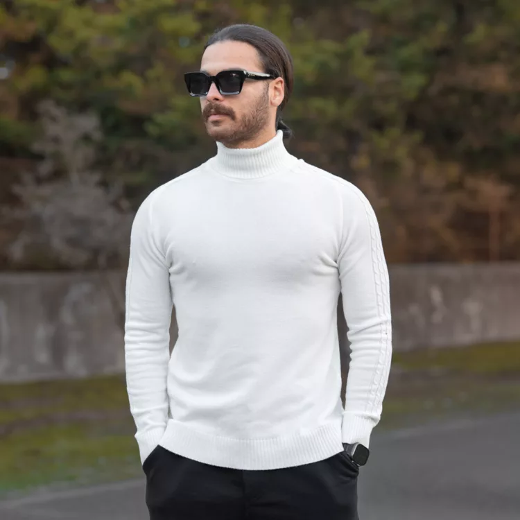 بافت مردانه یقه اسکی کد 28592