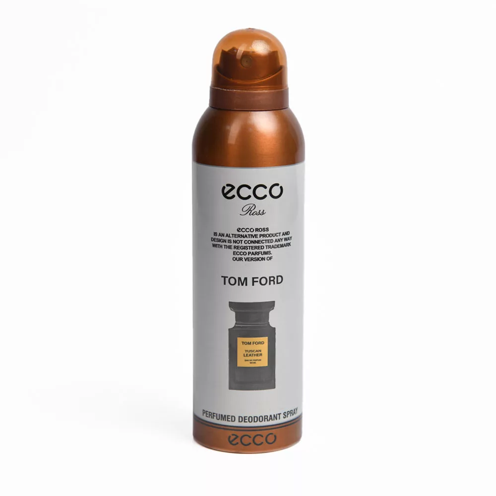 اسپری بدن مردانه و زنانه اکو رز ecco ross مدل تام فورد توسکان لدر