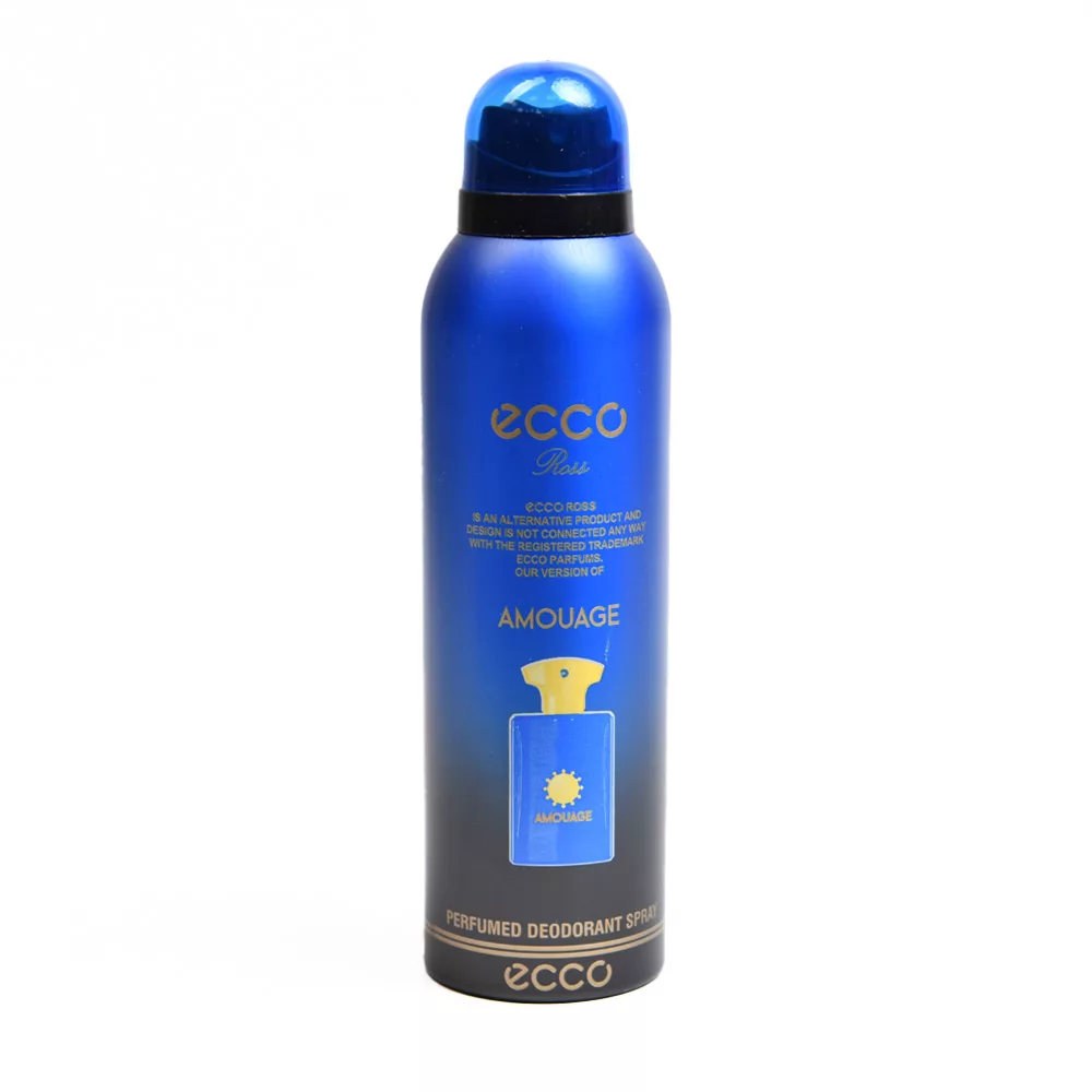 اسپری بدن مردانه اکو رز ecco ross مدل آمواج اینتر لود آبی