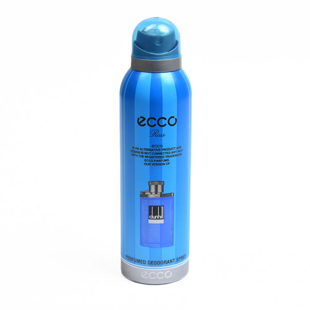 اسپری بدن مردانه اکو رز ecco ross مدل دانهیل دیزایر بلو (آبی)