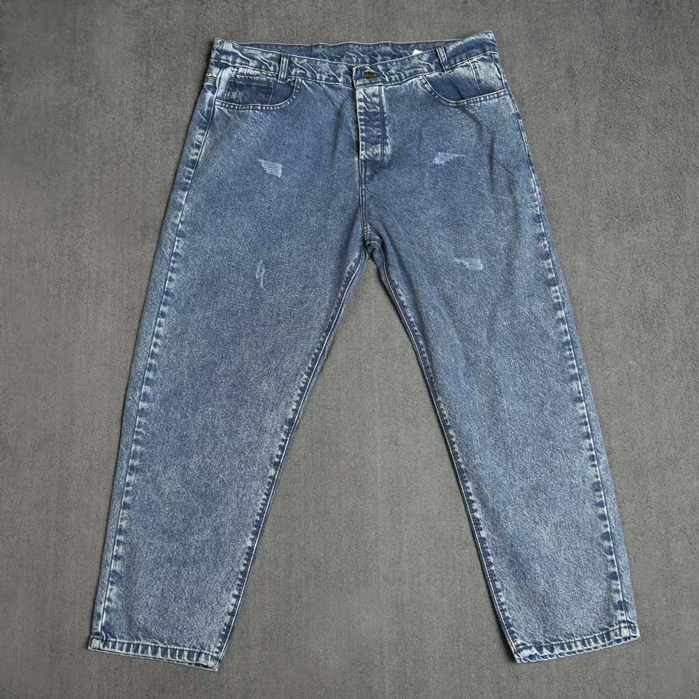 شلوار جین مردانه سایز بزرگ مام آبی کد 28240