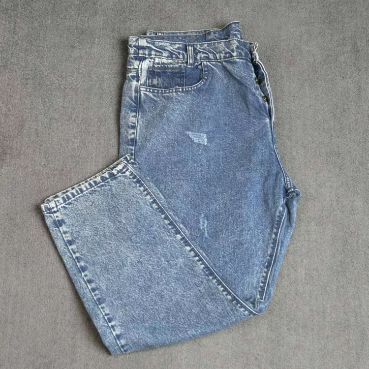 شلوار جین مردانه سایز بزرگ مام آبی کد 28240