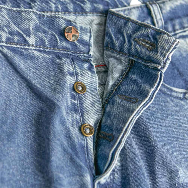 شلوار جین مردانه سایز بزرگ مام آبی کد 28240