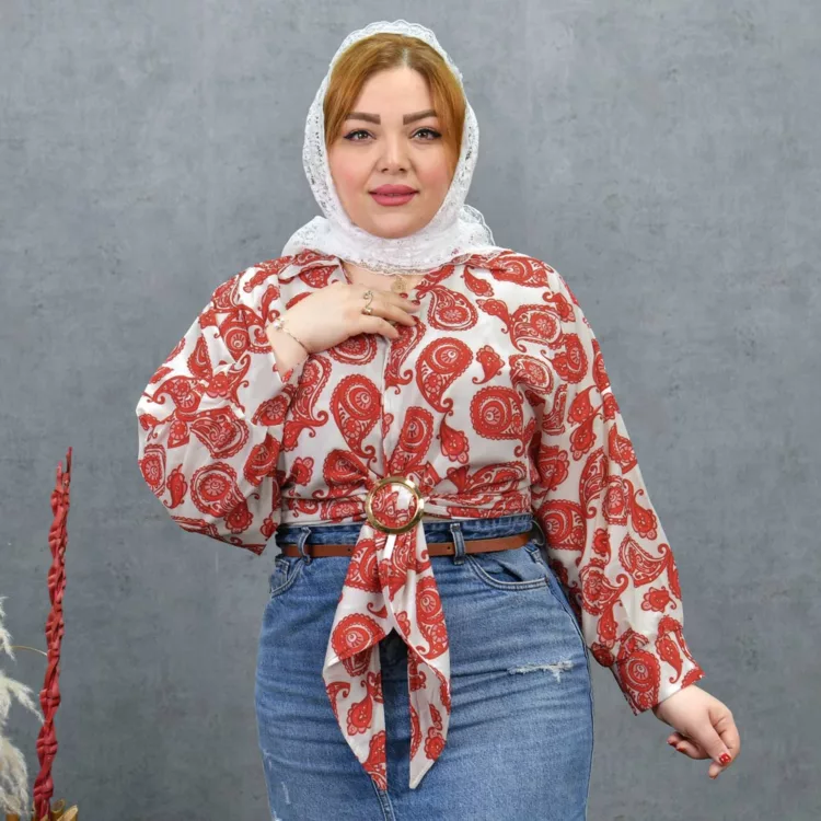 شومیز دخترانه جلو گره کد 28265