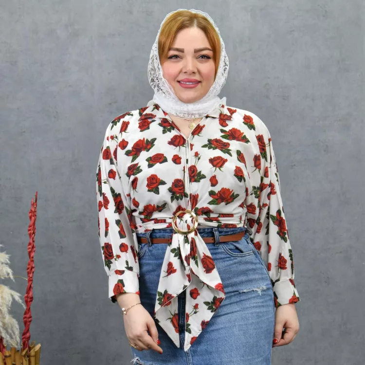 شومیز دخترانه جلو گره کد 28265