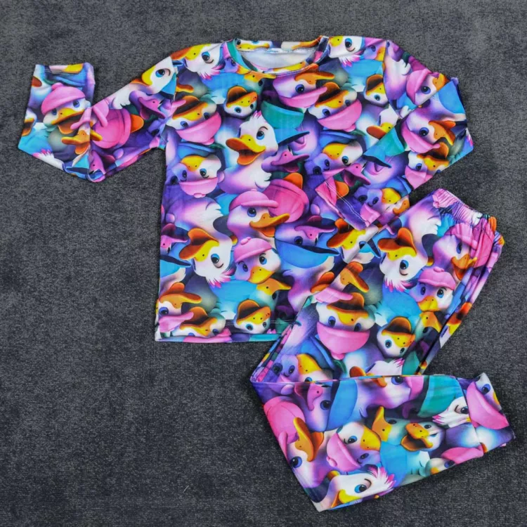 ست تیشرت و شلوار دخترانه عروسکی کد 28316