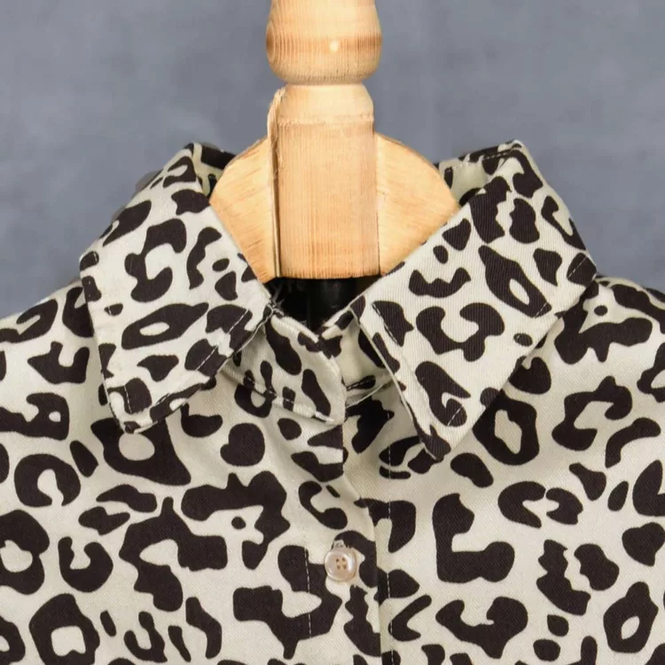 شومیز دخترانه پلنگی کد 28347