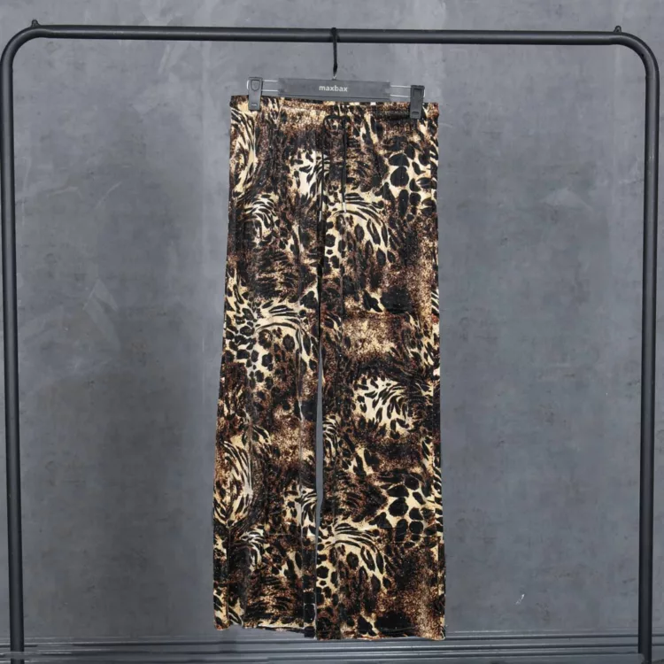 شلوار راحتی دخترانه پلنگی کد 28457