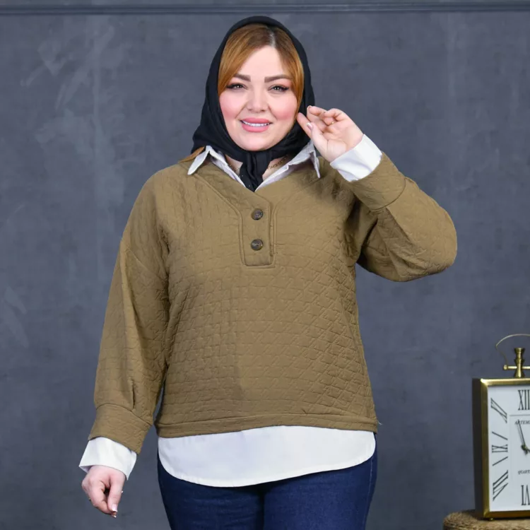 شومیز یقه دار دخترانه کد 28473