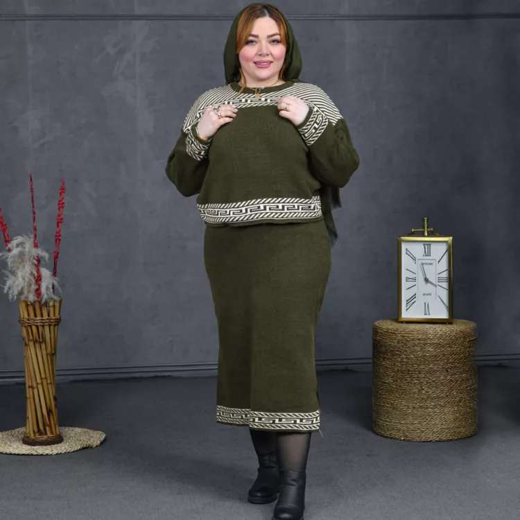 ست پلیور و دامن دخترانه کد 27993