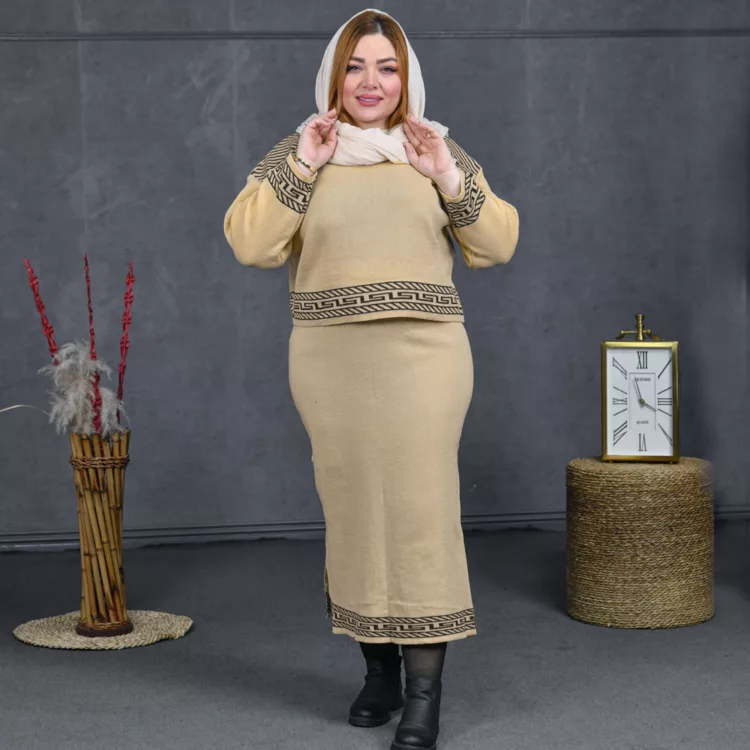 ست پلیور و دامن دخترانه کد 27993