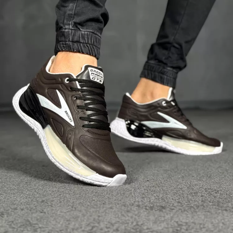 کتانی مردانه بروکس قهوه ای کد 28602